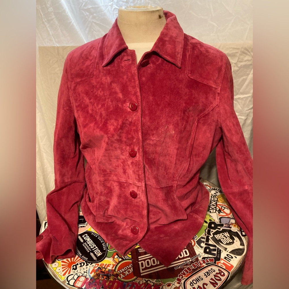 Ladies  size 16 sude pink jacket